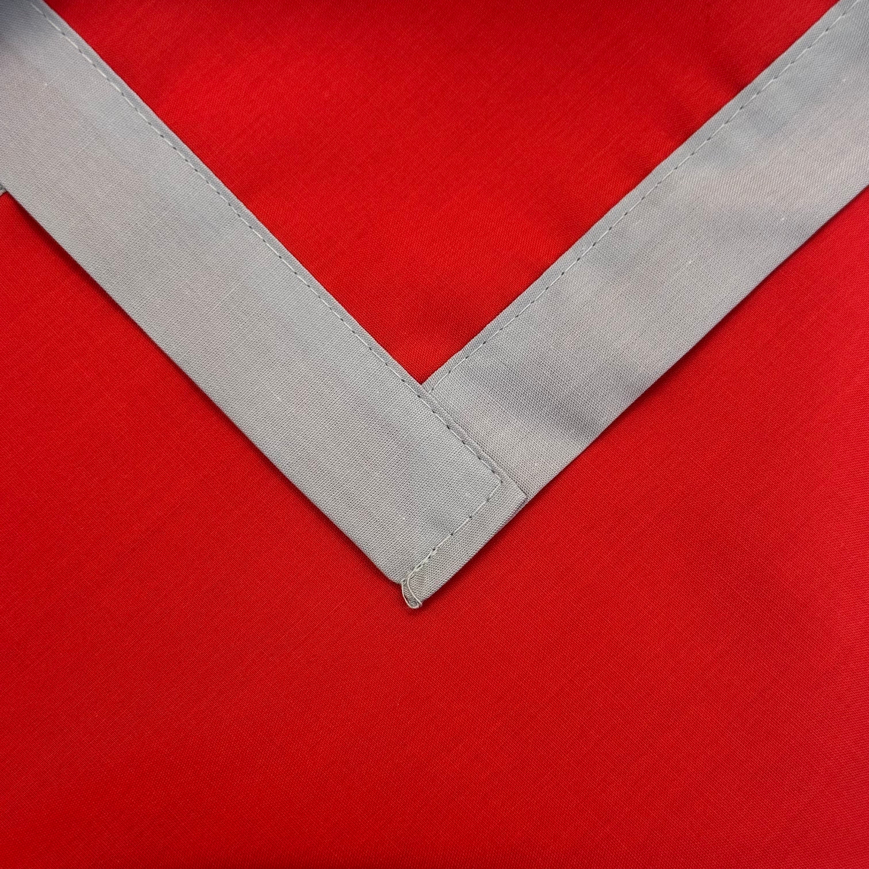 Adult Necker with Trim - Scarlet / Silver Grey