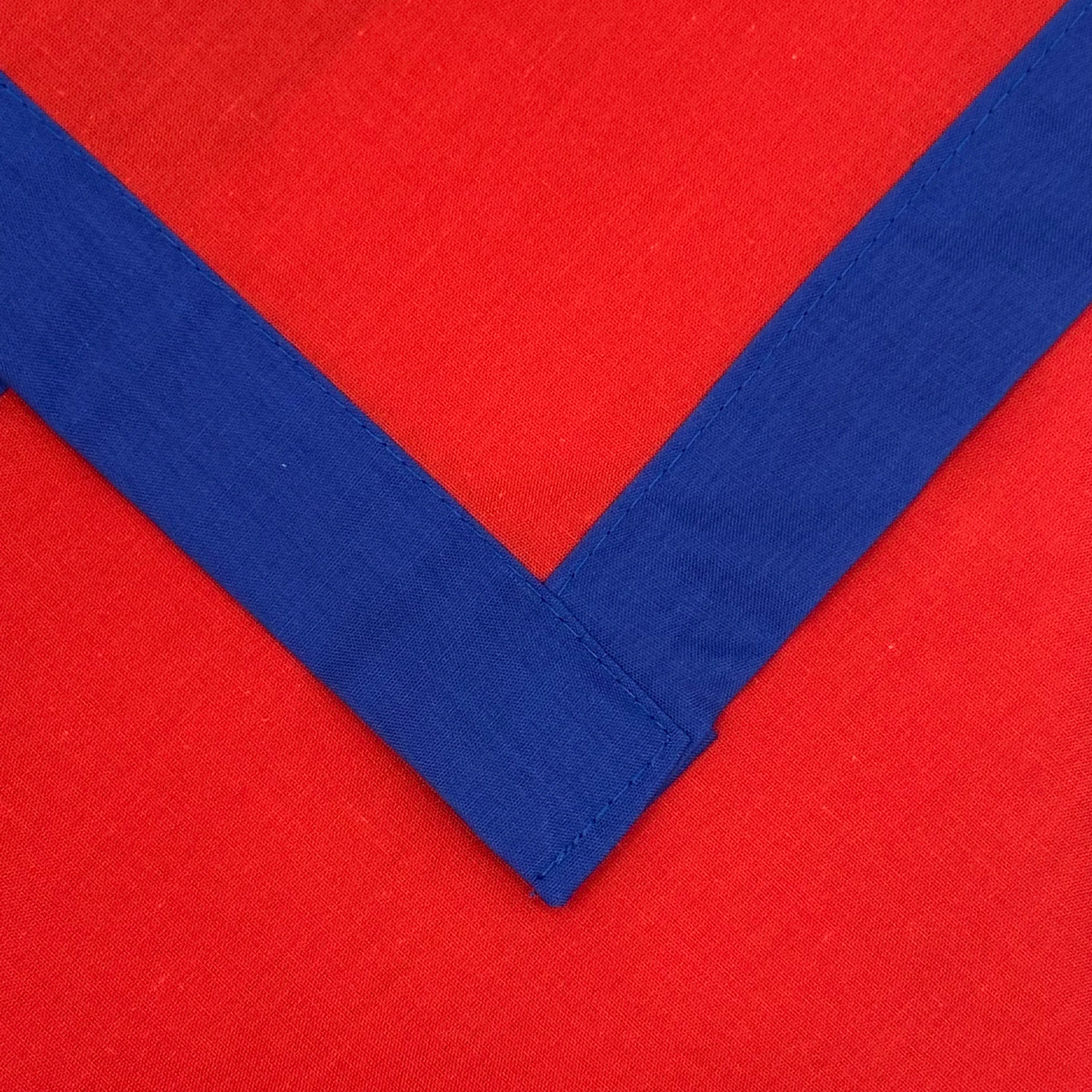 Adult Necker with Trim - Scarlet / Royal