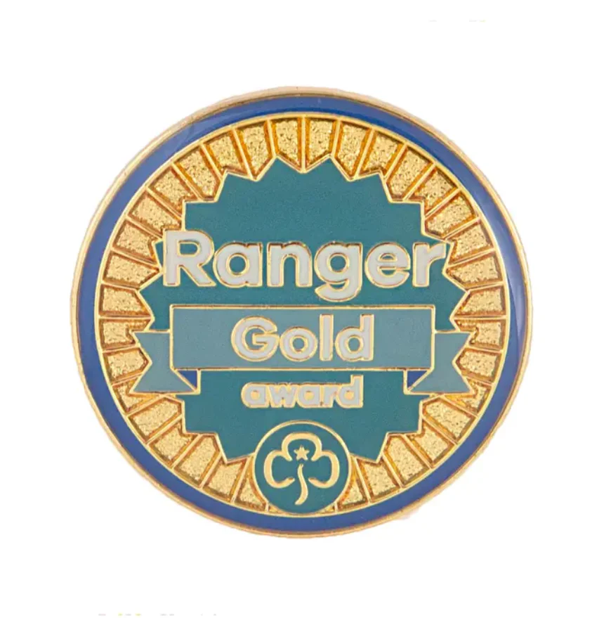 Gold award - Rangers metal badge