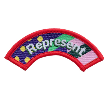 You Shape Squirrel Represent Badge